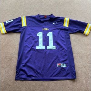 Used LSU #11 Stitched NIKE Jersey Size 50